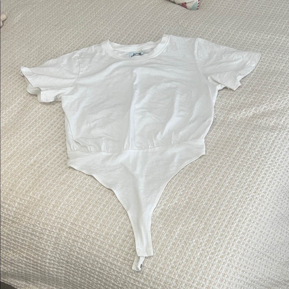 White Short Sleeve Bodysuit
